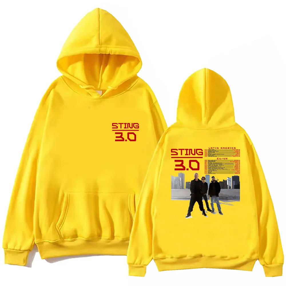 2025 Sting 3.0 Tour 2025 هوديي 2 الوجهين Harajuku البلوز القمم البلوز هدية المشجعين