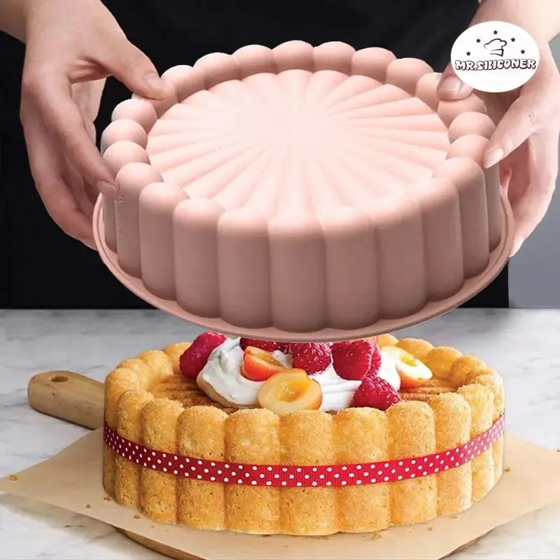 Silicone Sunflower Silhouette Cake Mold Round Diy Baking Molds Multi Purpose High Temperature Resistant Silicone Cake Mold Tools