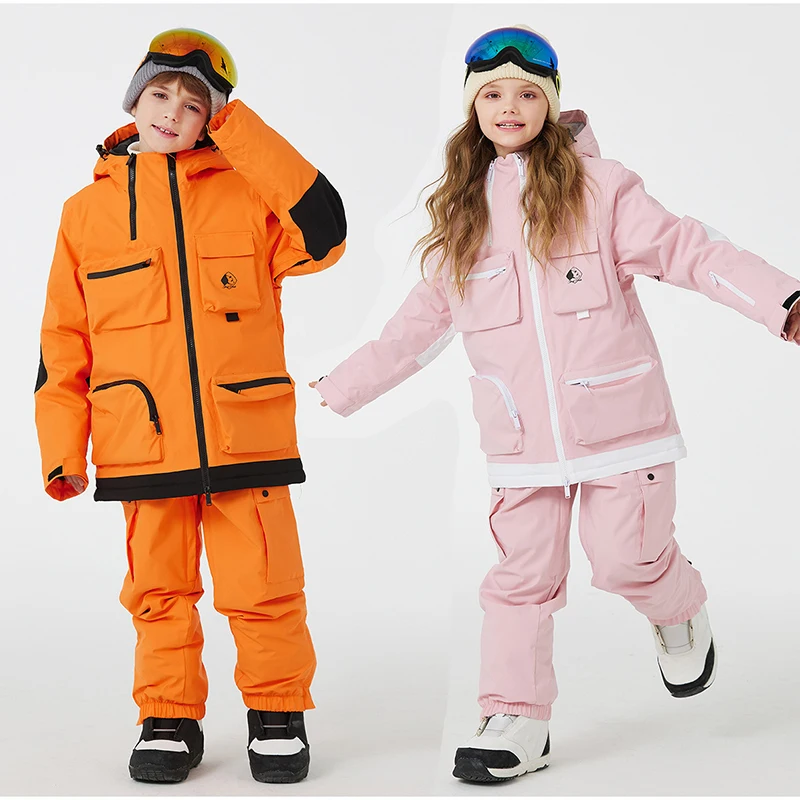 

Winter Outdoor Sports, Girls And Boys, Snowboard Ski Suit For Kids,Winter Outdoor Ski Sports Windproof,Waterproof, Warm,Ski Suit