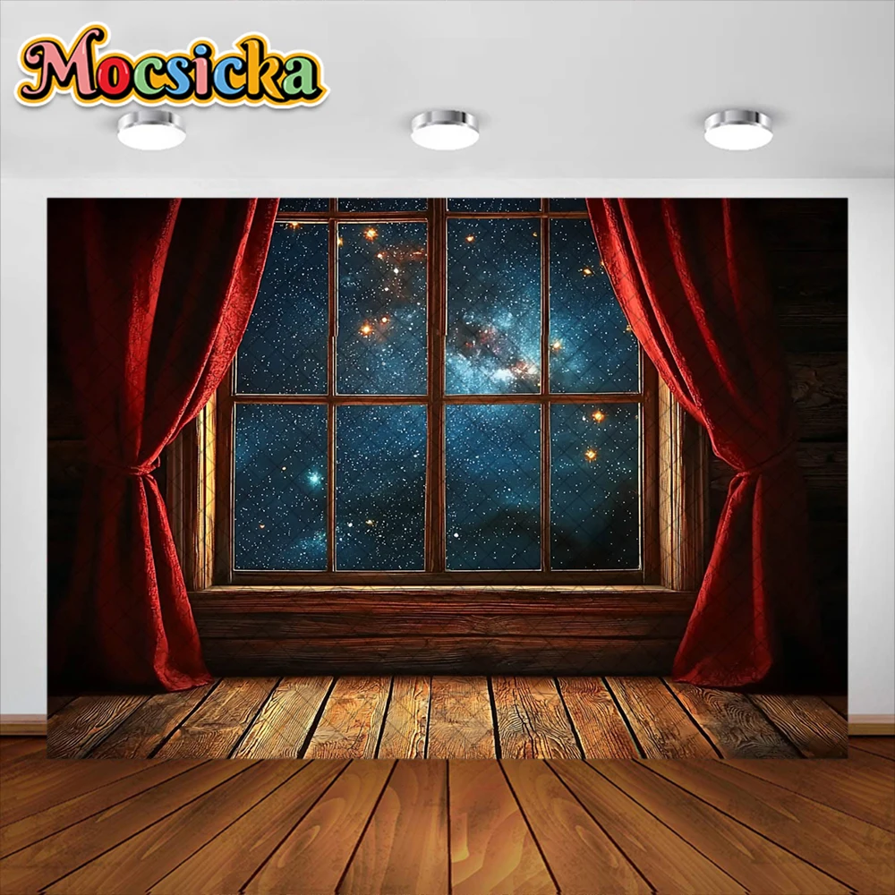 خلفية تصوير عيد الميلاد للأطفال ، شجرة عيد الميلاد ، ديكور ستارة النافذة ، خلفيات صور صورة للعطلات ، لافتة استوديو