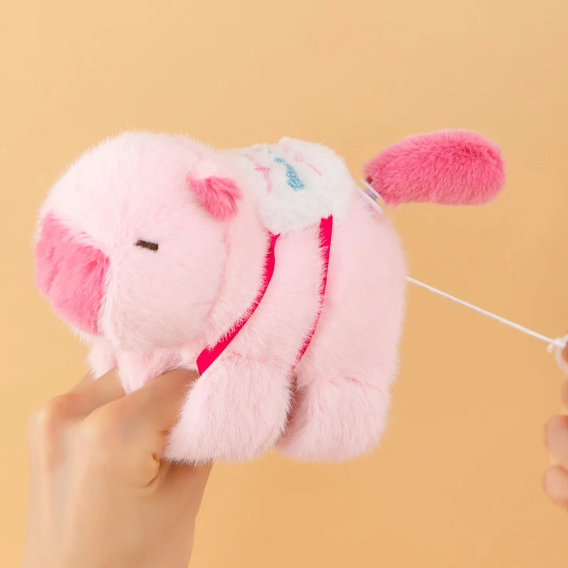 Plush Capybara Slap Snap Wrap Wristband Bracelet Fun Circle Hand Ring Toy Decor Ornament For Daily Use Party Favor Gift ****