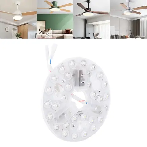 5.3 Inch Ceiling Fan LED Light Kit 3 Colors (3000K/4200K/6500K) Dimmable 15W 95-265V Easy Retrofit Suitable For Living Room