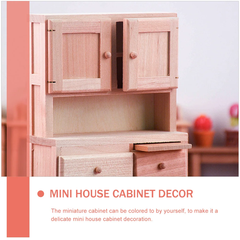 Mini Garderobe Ornamenten Huis Kast Prop Boekenkast Meubilair Home Decor Model Houten Decoratieve Modellen