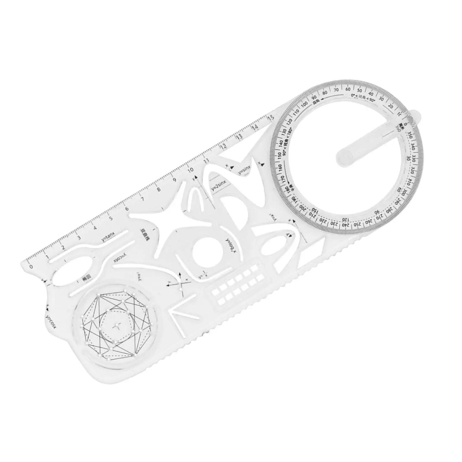 Geometric Ruler Math Measuring Ruler Clear Scale Measuring Tool Pp Drafts Rulers for Architecture Designing Math Teaching
