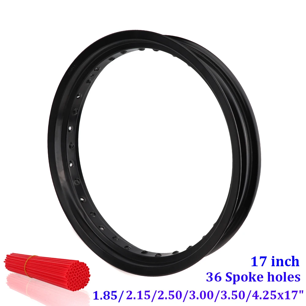

1.85/2.15/2.50/3.00/3.50/4.25x17" 36 Spoke Holes Wheel Hub Aluminum 17 Inch Wheel Rims Off Road Dirt Bike Motorcycle Accessories