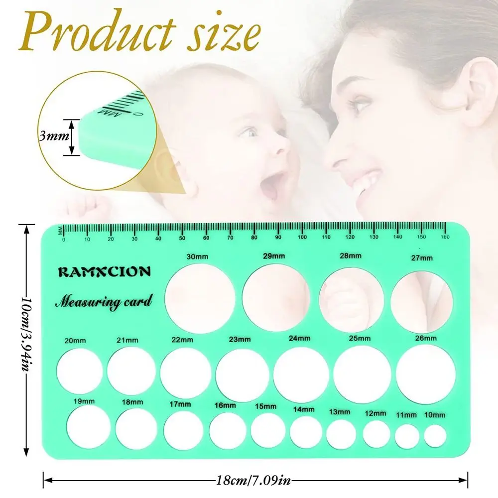 Soft Silicone Nipple Ruler Safe Skin-friendly Breast Pump Measure Breast-feeding Durable Breast Flange Measuring Mother