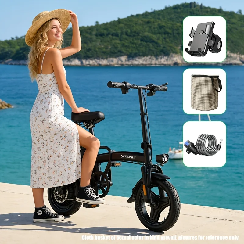Electric Bike For Adults, Removable Lithium Battery, Brushless Motor 500W, Up To 19.9MPH Speed, Folding E-Bike for Adults, Lightweight and Suitable for Urban Commuting, Electric Bicycles The Best Choice for A Gift
