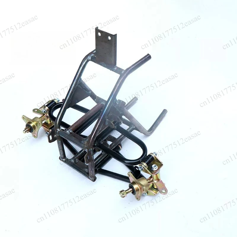 Self made accessories modified small inverted tricycle frame beach suspension disc brake