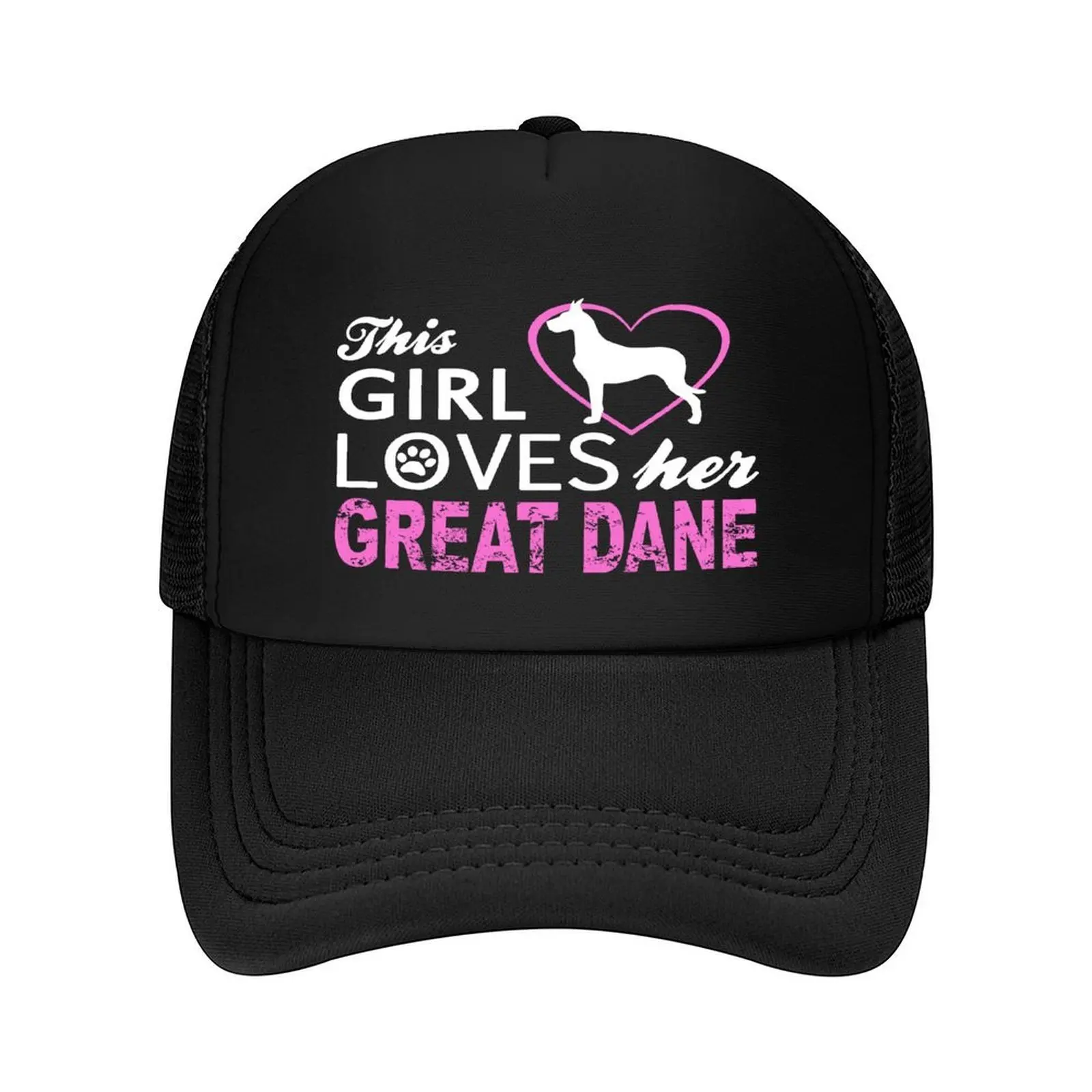 

This Girl Loves Her Great Dane Baseball Cap designer cap tea Hat Horse Hat Uv Protection Solar Hat Designer Man Women's