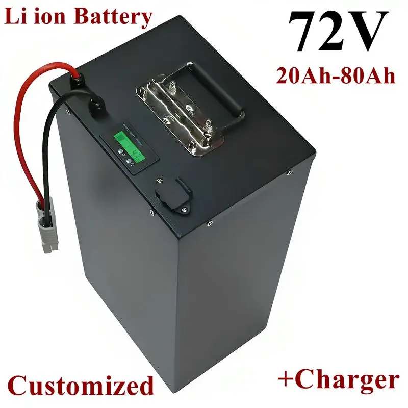 

Vti 72V 20AH 30AH 50AH 60AH 70AH 80AH Lithium -ion battery with BMS 3kw 5kw for motorcycle electric car pedal energy golf cart