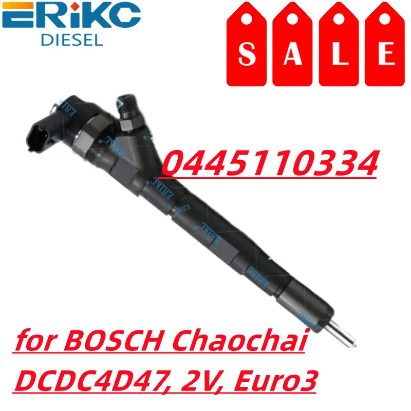 0 445 110 334 Original Diesel Injectors 0445110334 CR Fuel Injection 0445 110 334 for BOSCH Chaochai DCDC4D47, 2V, Euro3