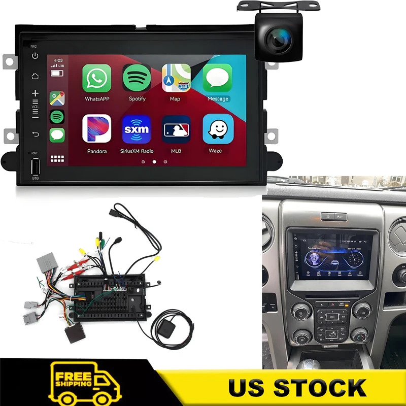 

Multifunctional Carplay 2+32GB 7'' Android 13 CarPlay Car Stereo MP5 Player Radio GPS FM Navi For Ford F-150 Raptor 2013 2014