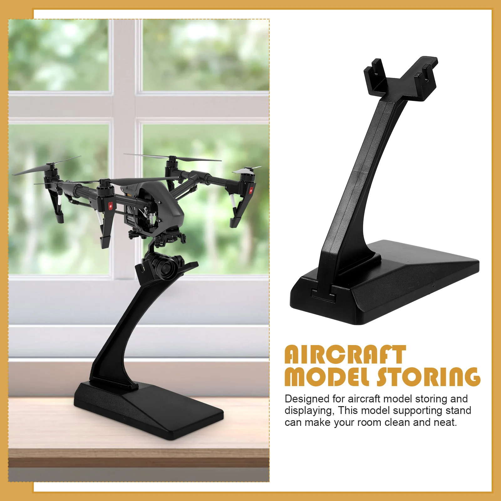 2 Pcs Bracket Aircraft Model Support Display Stand for Decor Desktop Holder Models Shelf Toy Base Helicopter Figure Stands