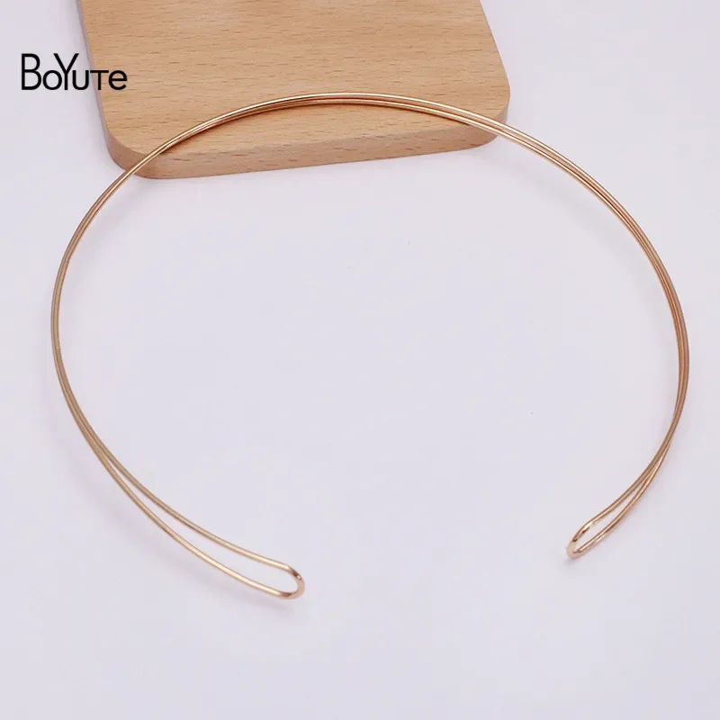 BoYuTe (10 części/partia) 380*1,5 MM metalowe żelazne podwójne linie akcesoria Handmade Diy włosy korona materiały do wyrobu biżuterii — zdjęcie 7
