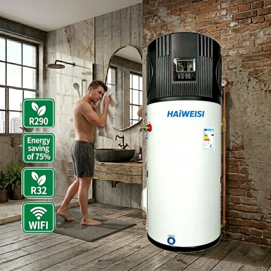 R290 200L Electric Outdoor High Efficiency App-Controlled Intelligent Temperature Control Metal Air Source Pump Household Hotel