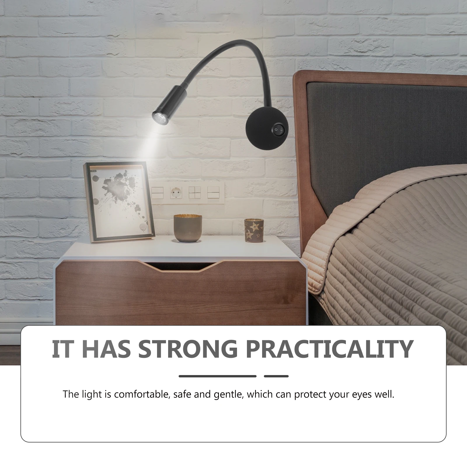 

Flexible 3W Led Bedside Lamp Wall Light Aluminum Decorative Lighting For Bedroom Living Room Restaurant Rope Wall Lamp