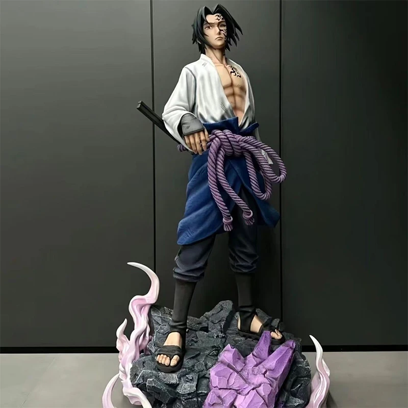 

42cm Naruto Figurine Toy Sword of Kusanagi Sasuke Uchiha Gk Figure Shippuuden Doll Sasuke Statue Anime PVC Model Ornament Gift