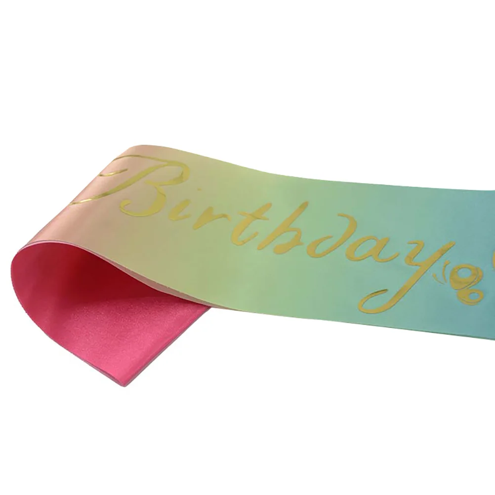 

Birthday Party Sash Letters Satin Bands Elegant Accessories for Special Day Celebrations and Keepsakes