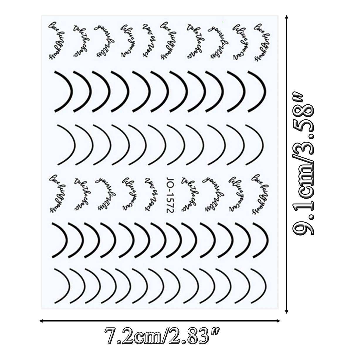 6 أوراق ملونة على شكل هلال القمر ملصقات فنية للأظافر خط معدني تصاميم فرنسية لامعة على شكل قمر يمكنك صنعها بنفسك لتزيين شارات الأظافر #3