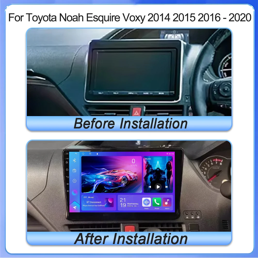 Android 16 Car Radio For Toyota Noah 80 Esquire Voxy 2014 2015 2016 2017 2018 2019 Multimedia Video Player Stereo Head Unit Wifi