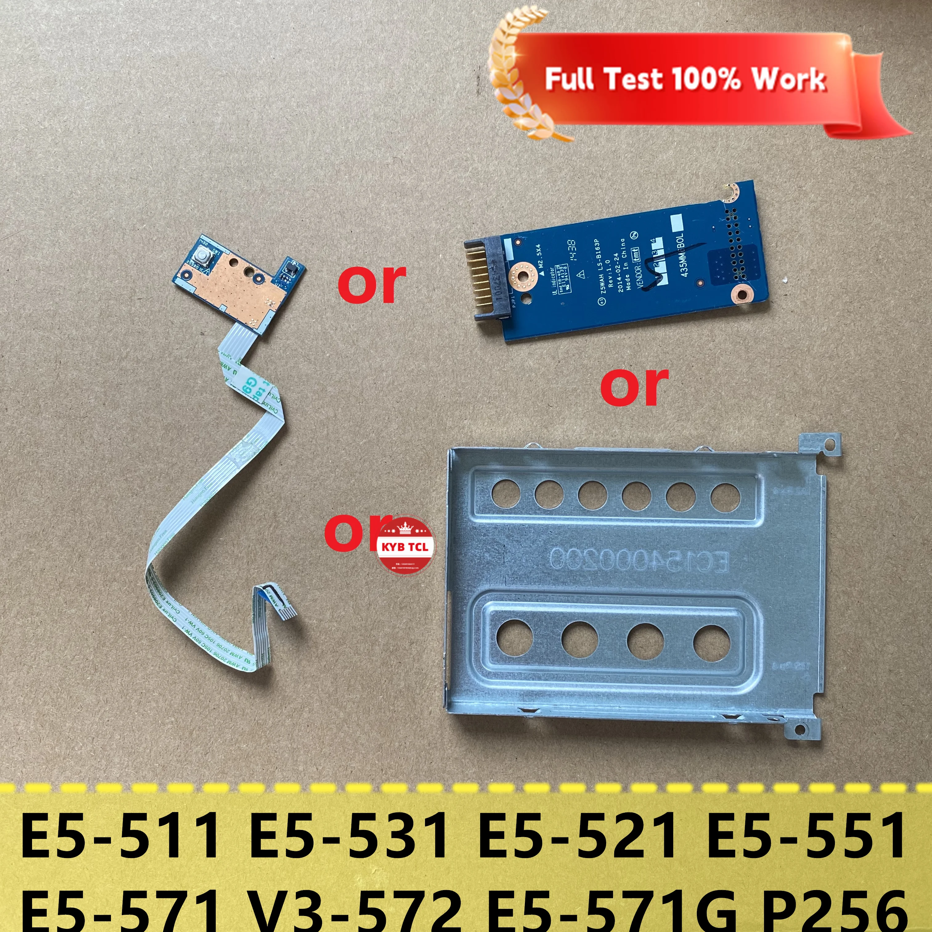 For Acer E5-511 531 521 551 571 V3-572 HDD Hard Drive Caddy Or Power Button Cable or Battery Charger Connector LS-B161P LS-B163P