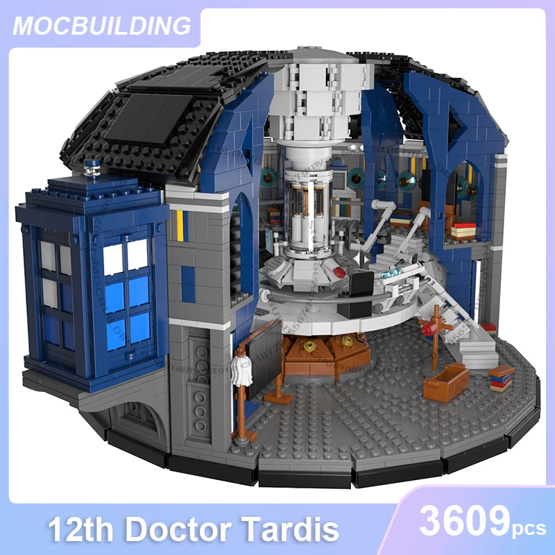 MOC Building Blocks 12th Doctor Tardis Architecture Display Model DIY Assemble Bricks Collection Display Xmas Toys Gifts 3609PCS