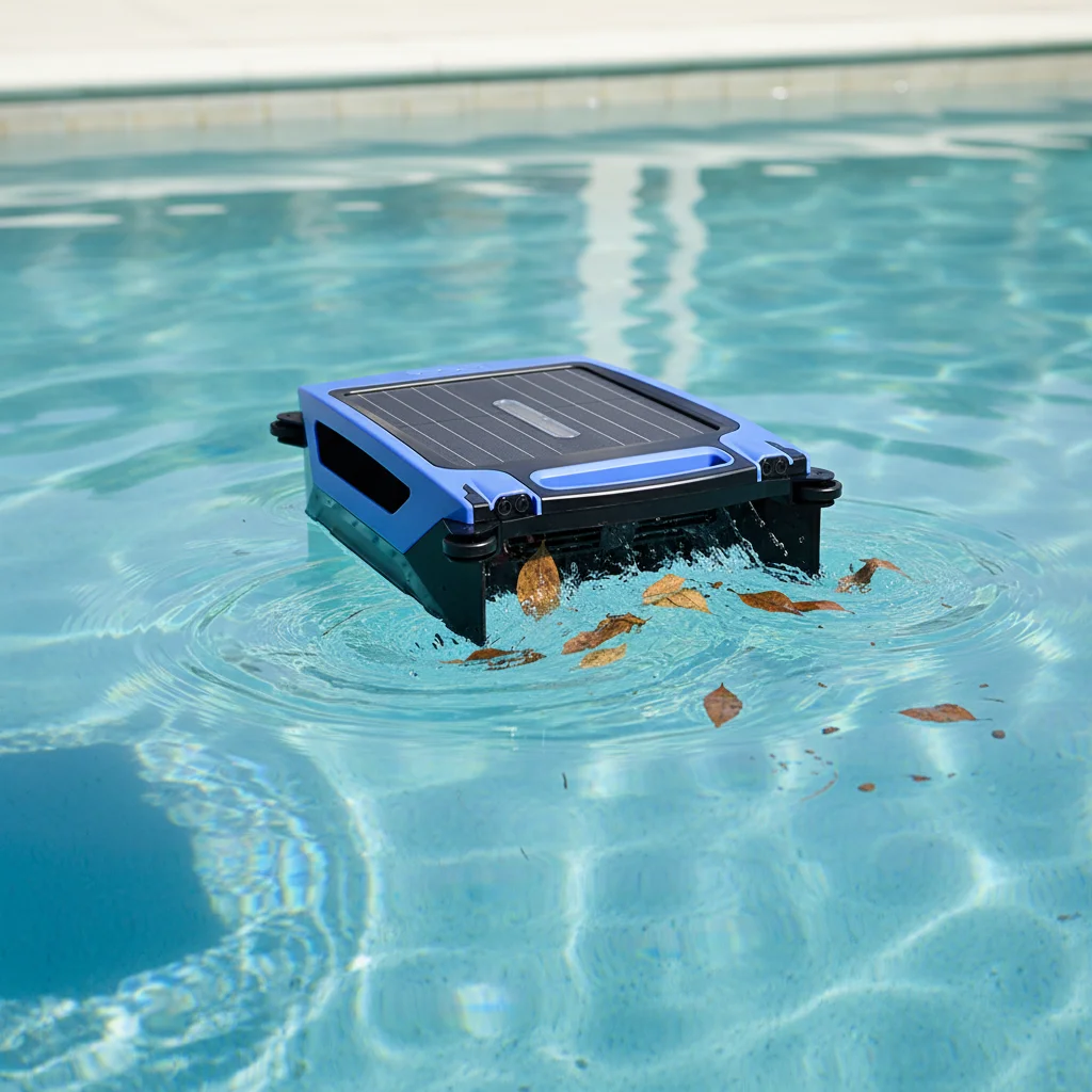 

Solar Powered High Quality Eco-Friendly Pool Vacuum Cleaner Robot Remote Automatic Leaf Skimming for Swimming Pool Surface