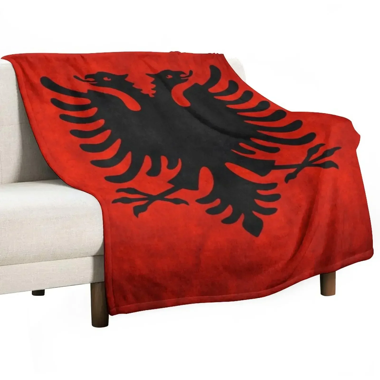 

Albania | Albanian Flag | National Flag of Albania Throw Blanket Single Soft Beds Soft Big Luxury Brand Blankets