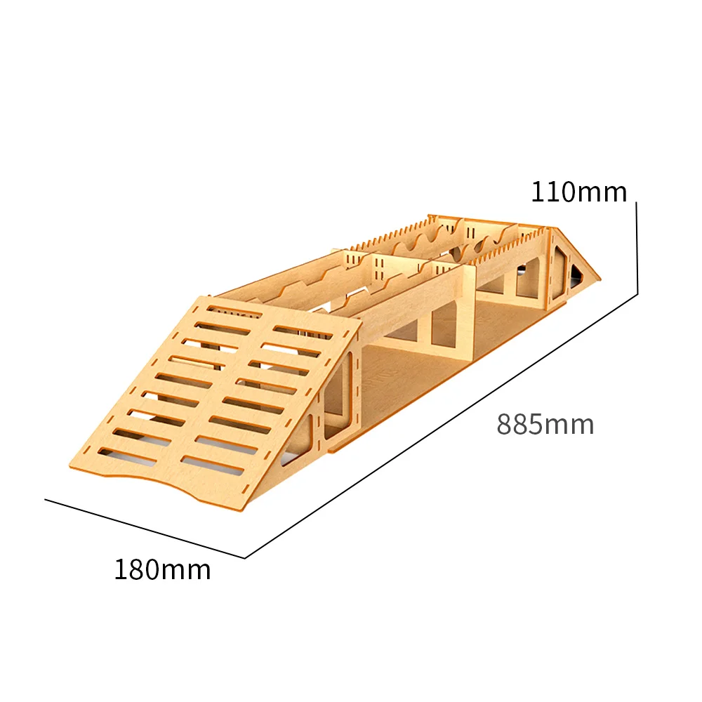 9IMOD RC 클라이밍 카 소품 나무 단일판 다리 3D 퍼즐 나무 다리 시소 나무 파일 웨이브 DIY 1/18 1/24 RC 카용
