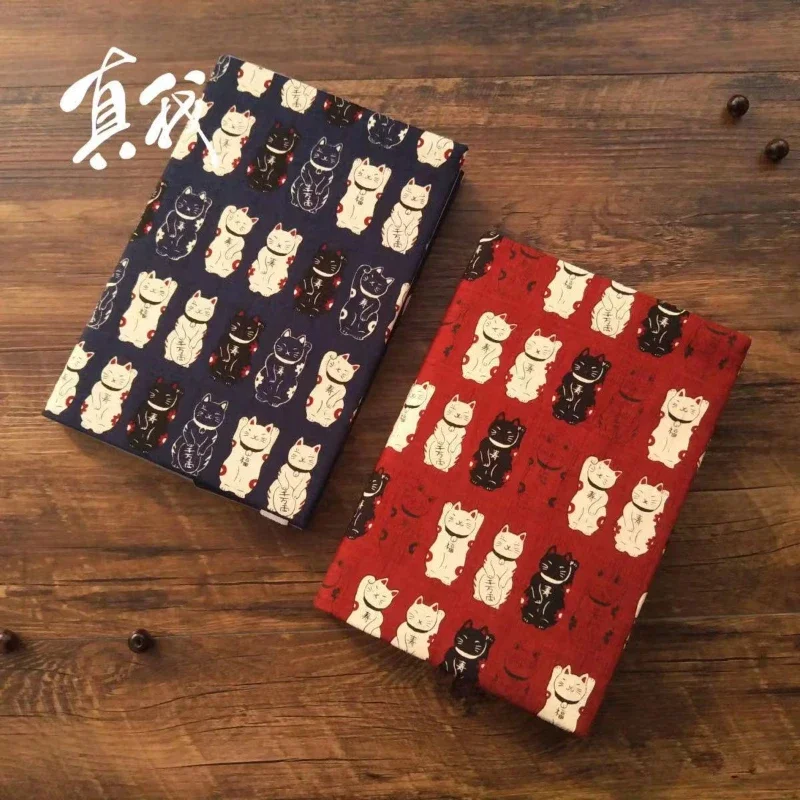 【Caicai Cat】Original Handmade A5 A6 Notebook Covers Protector Book Sleeve Crafted Fabric Products Diary Cover，in Stock