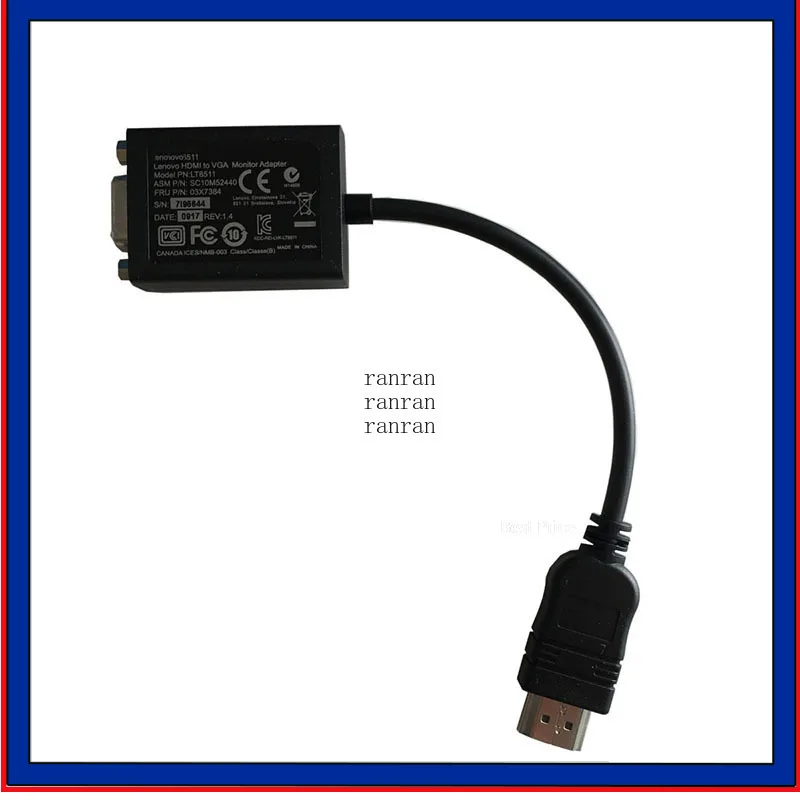 

Адаптер монитора HDMI-VGA для Lenovo ThinkPad 0B47069