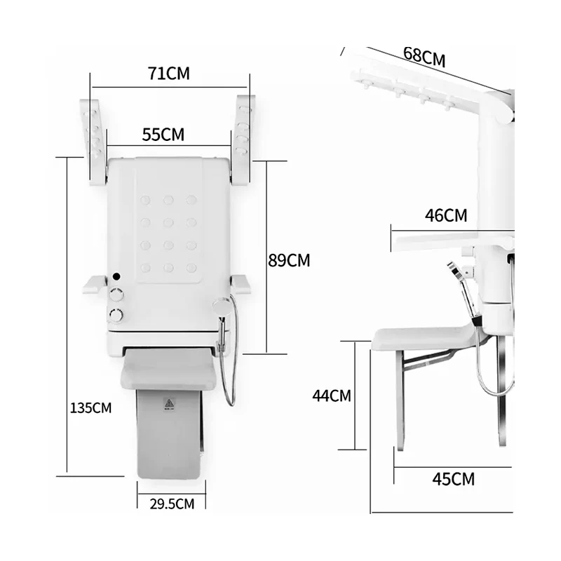 

Современный дизайн, многофункциональный настенный смеситель для ванной комнаты, удобное сиденье для душа, стул для пожилых людей или инвалидов