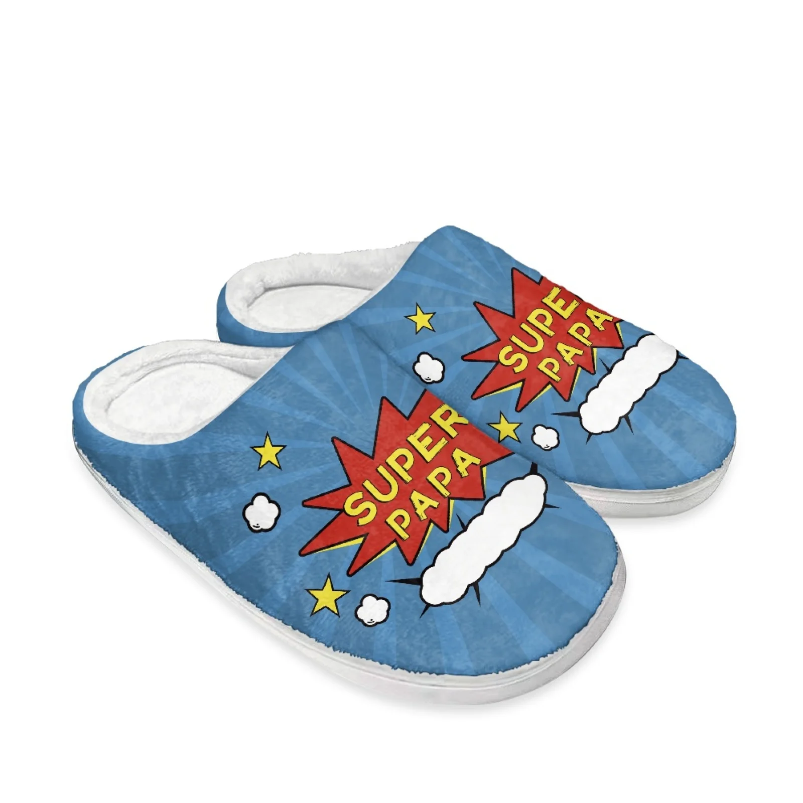PENSTROLL Comic Super Papa Warm House Shoes For Seniors Indoor Shoes for Home Freelancer Home Shoes
