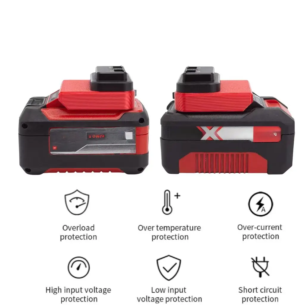 Para OZITO Einhell 18v batería de litio inalámbrica portátil adaptador USB tipo C PD QC3.0 adaptador de carga rápida (sin batería)