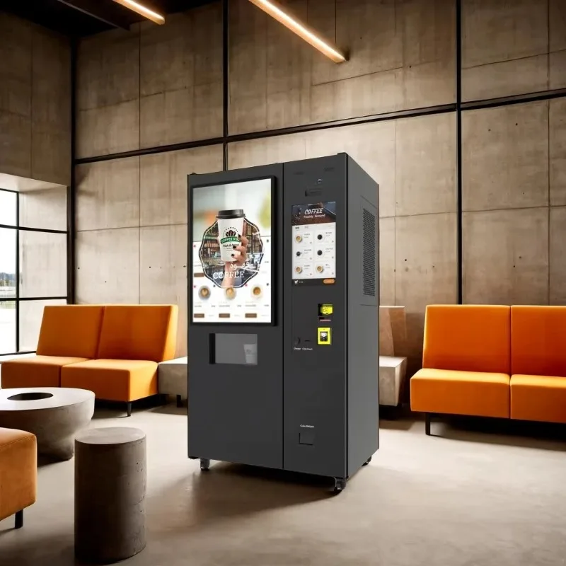 2025 Commercial Bean to Cup Smart Vending Machine Advertising Screen Payment SDK Hot Cold Drink Customized