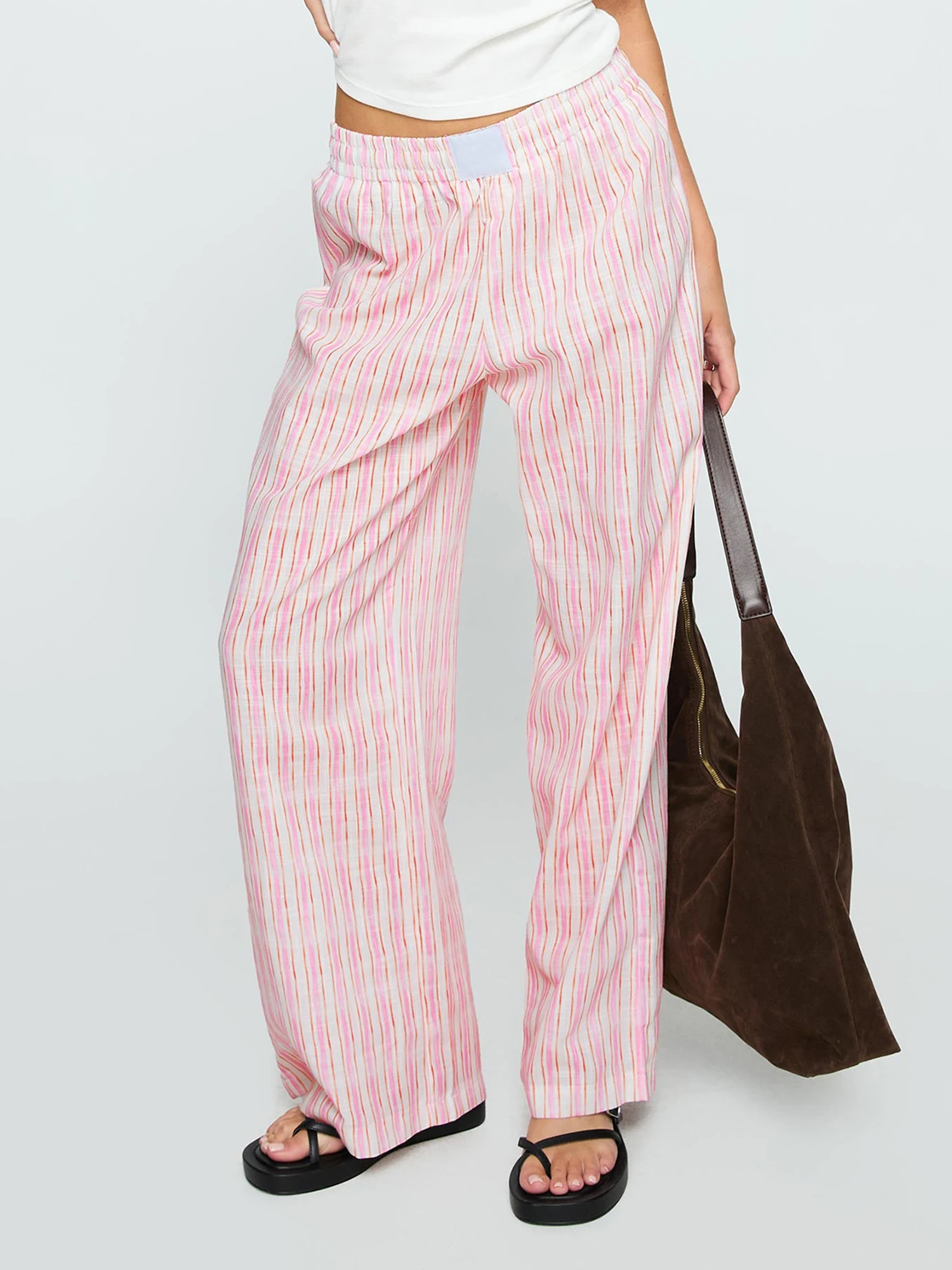 กางเกงทรงพอดีตัวพิมพ์ลายสก๊อตของผู้หญิงพร้อมสายรัดเอวปรับได้สําหรับตัวเลือกการจัดแต่งทรงผมที่หลากหลายตลอดทั้งปี