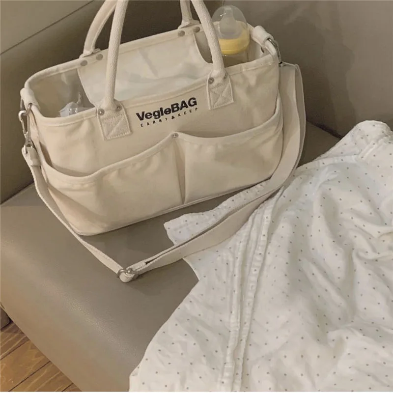 Japanese vegiebag mommy bag portable mother and baby bag going out large capacity mother bag female canvas tote bag mommy bag