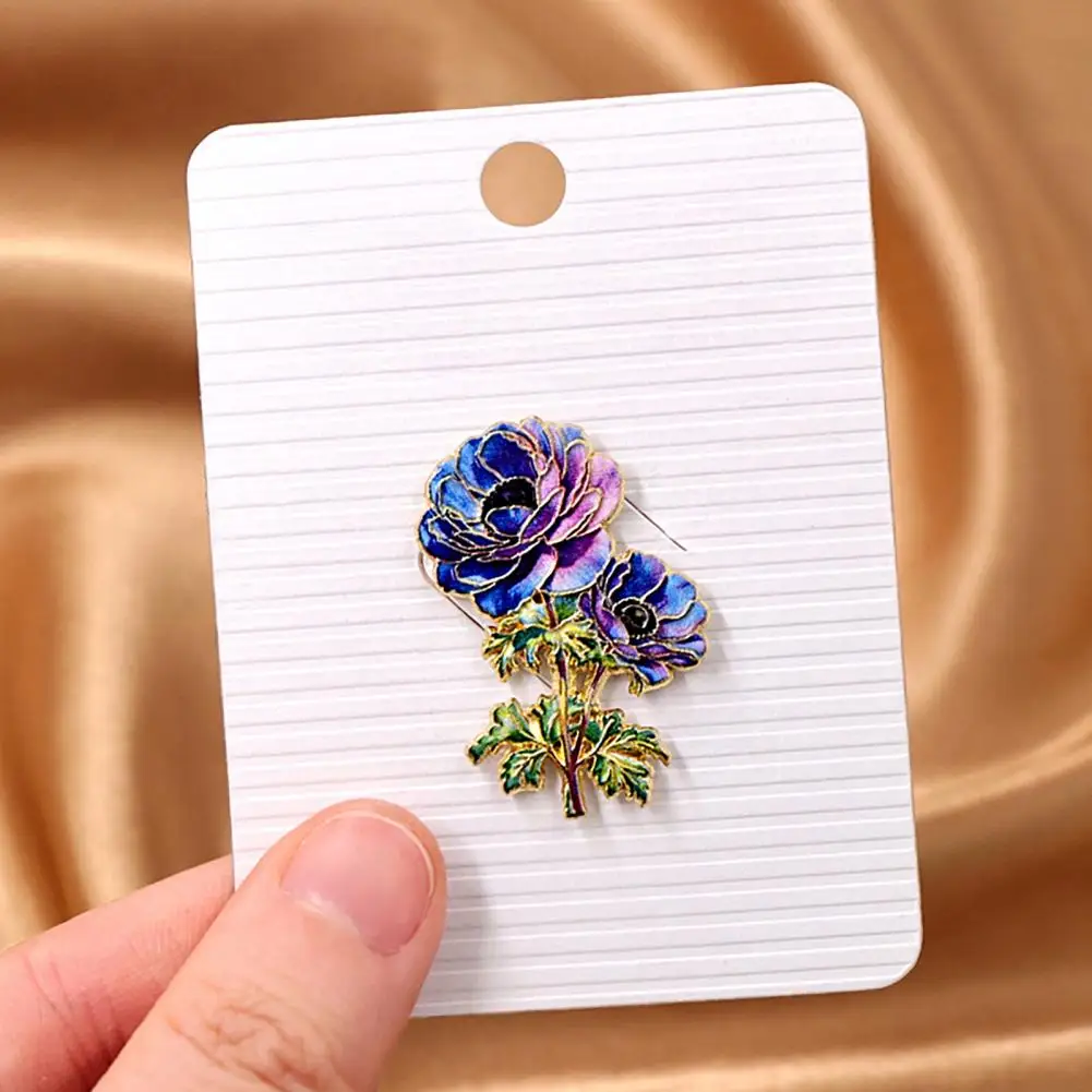 Flower Brooch Pins Women Enamel Flower Brooch Set Rose Peony Carnation Lapel Pins Oil Dripping Floral Badges for Coats Dresses