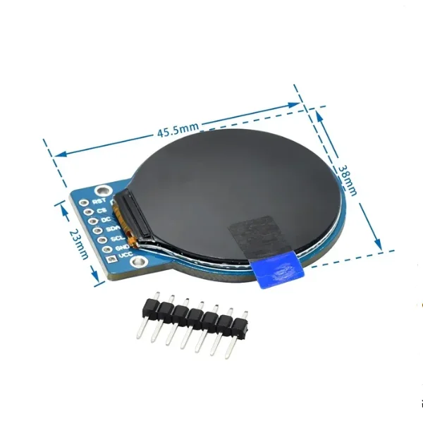 1.28 inch round screen TFT module 240x240 HD IPS full view LCD full colour RGB module