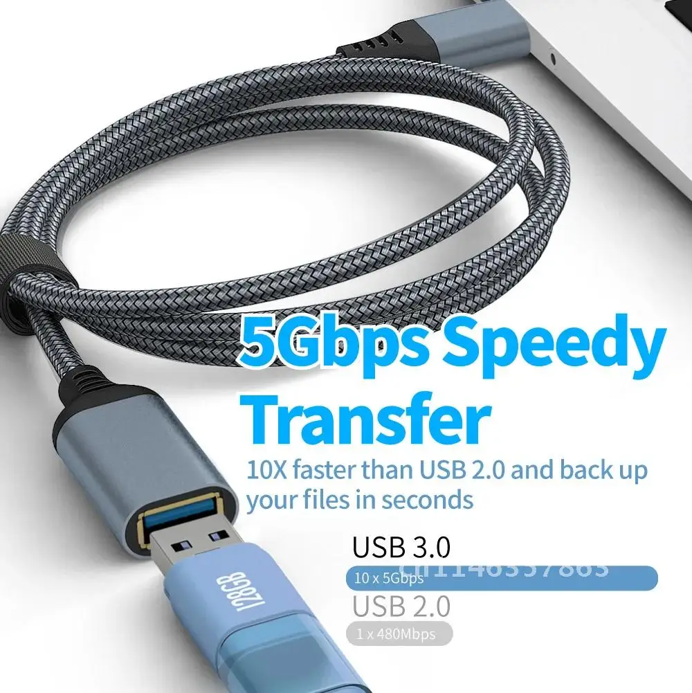 

Кабель-удлинитель USB 3,0 в нейлоновой оплетке