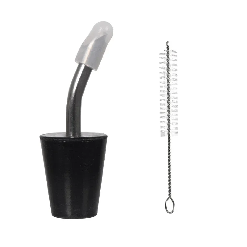 Coffee Kettle Teapot Nozzle, Extended Kettle Spout Corrosion Odorless Stainless Steel Outdoor Kettle Spout with A Spout Brush