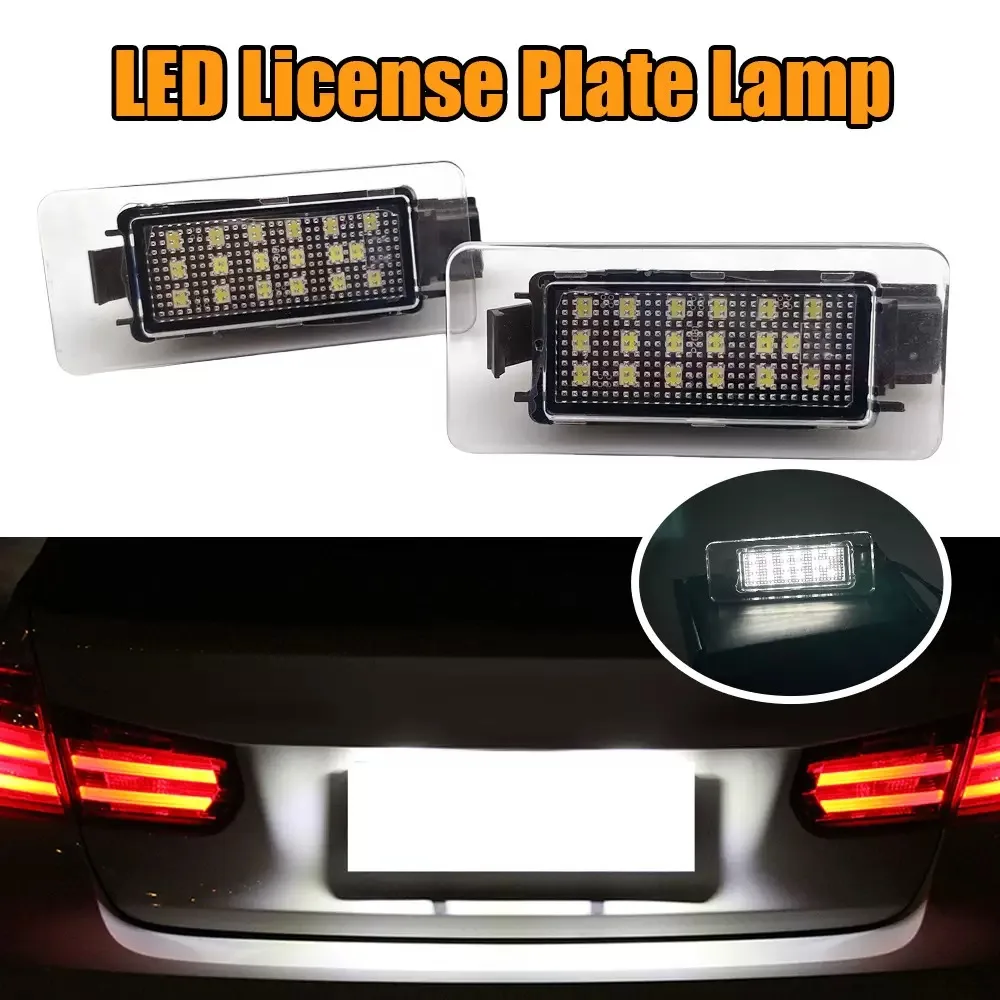 

White Error Free Car LED Number License Plate Light Lamps For Infiniti QX30 QX50 2019-2022 QX60 2022-up Q60 Q50 2018-2022