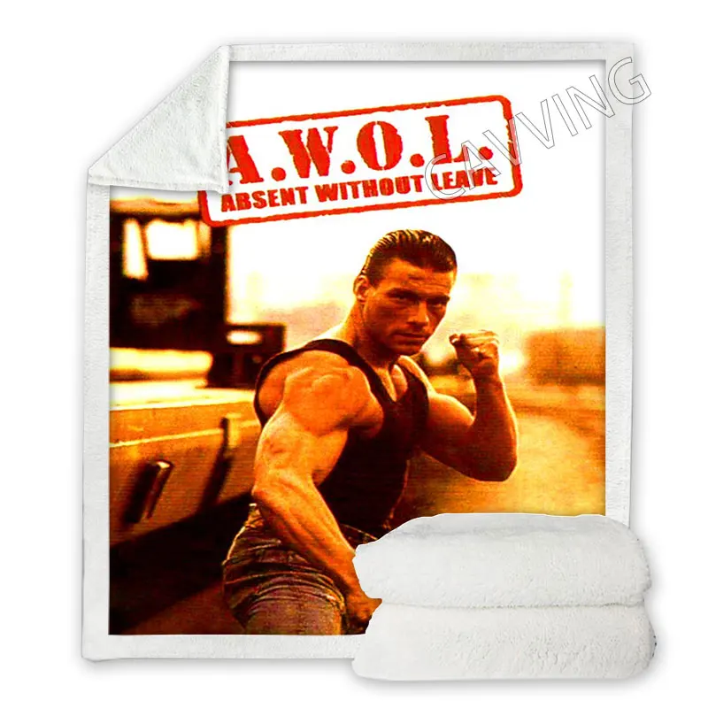 

Jean Claude Van Damme 3D Printed Sherpa Blanket Rectangle Blanket Textiles Fleece Wearable Blanket Throw Blanket Home Decor