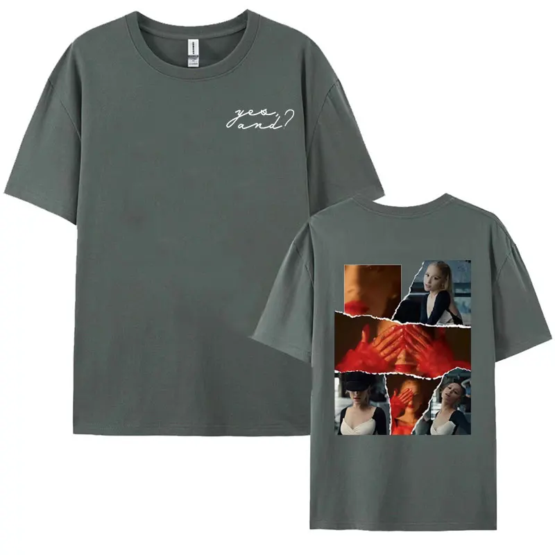 2024 Ariana Music Album Yes, and Cover T Shirt Men Women\'s Clothing Fashion Retro Tee Shirt Hip Hop Oversized T-shirt Streetwear