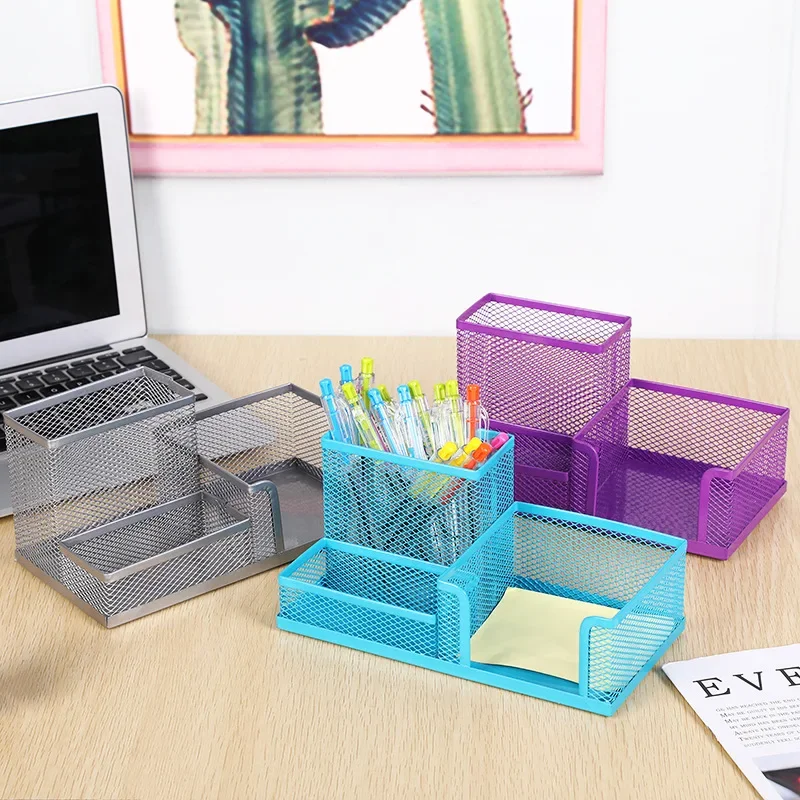 Imagem -02 - Simples Multi-funcional Pen Holder Artigos de Papelaria Criativos Desktop Combinação de Armazenamento Escritório e Estudante