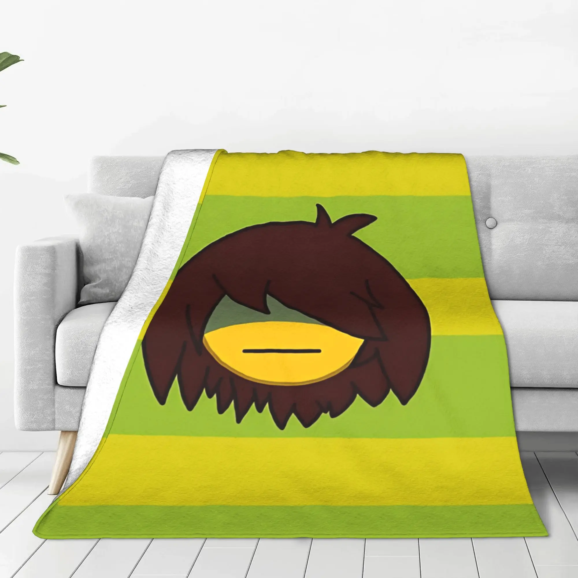 1PC Home Cutecore Retro Pixel Art Warrior Deltarune Blanket Super Cosy Plush Home Living Room Sofa Halloween