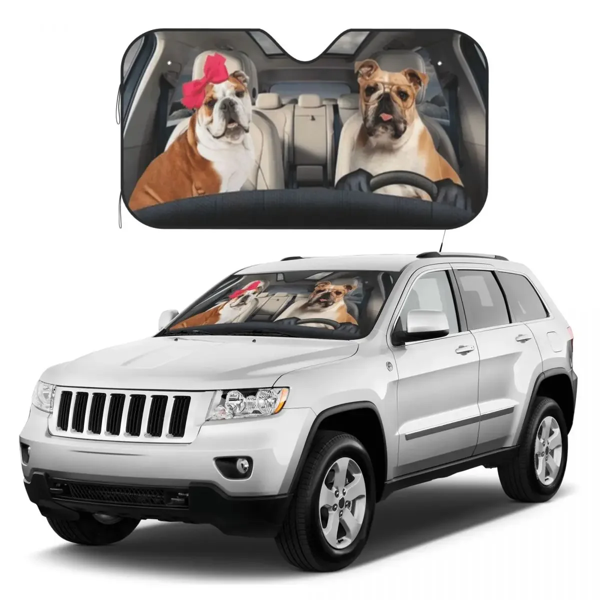 Bulldog Car Windshield Sunshade Aluminum foil anti ultraviolet sun visor for automobile windshield