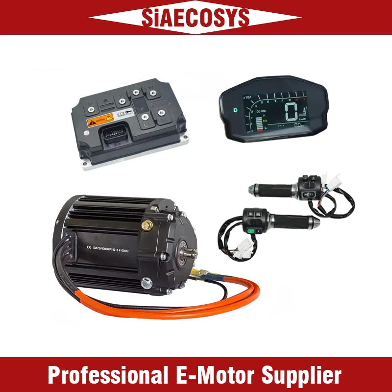 QSMOTOR QS138 4KW V3 High-Speed Mid Drive Motor 1:2.35 Gearbox with EM260 Controller for E-Motorcycle Offroad Conversion