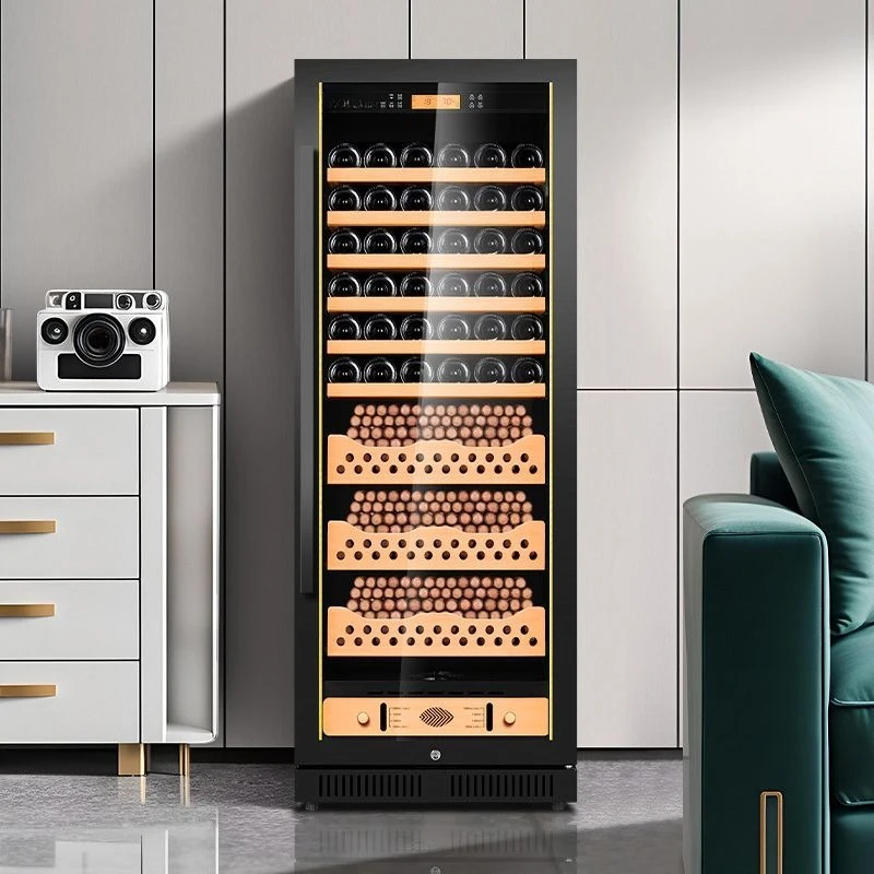 

Cigar cabinet constant temperature and humidity stainless steel intelligent frequency conversion red wine cigar