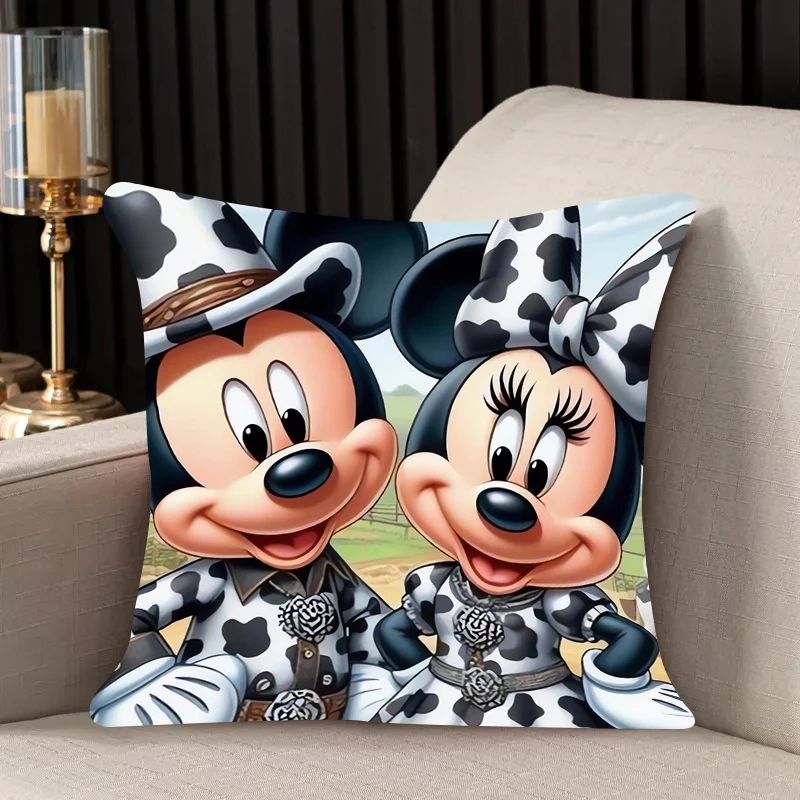 home decor Pillow Cover Minnie Mickey iving room 40x40 car restaurant deck chair Dakimakura Throw Pillows Square Pillowcase gift